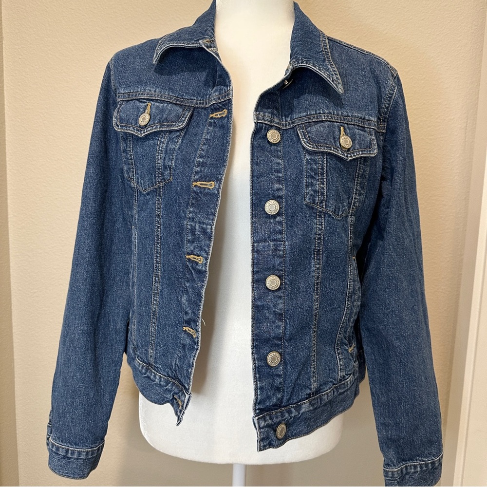 Preowned Denim Jean Jacket Women SZ M